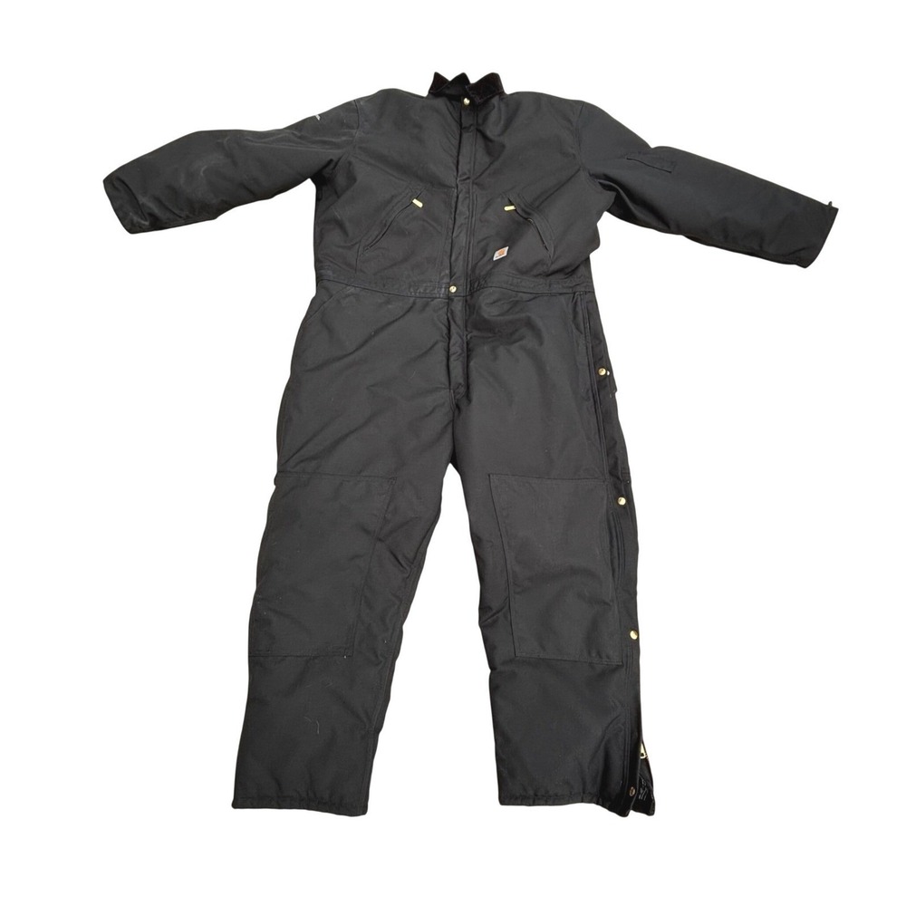 Carhartt Extremes Coveralls Mens 50 R Black Arctic Quilt Lined Cordura Nylon